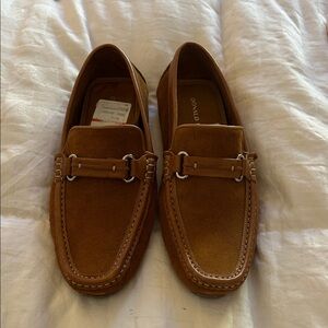 Donald Pliner Nordstrom camel Brazilian Suede Loafers. Women’s sz 9